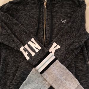 PINK Grey and Black Jacket with Hood